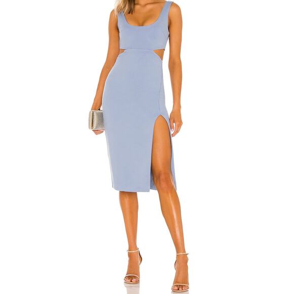 Lovers + Friends Titus Midi Dress Baby Blue - Picture 10 of 10